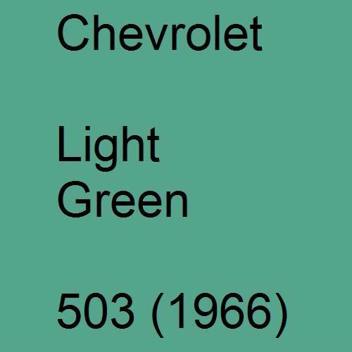 Chevrolet, Light Green, 503 (1966).